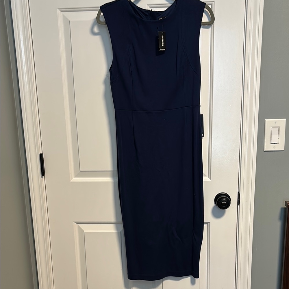 Express Navy Blue Sleeveless Dress